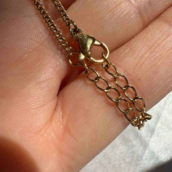 NEW! Anthropologe Gold Initial 'M' Pendant Necklace NWT - Picture 8 of 9